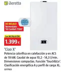 Bauhaus Berretta - caldera de gas ciao x oferta