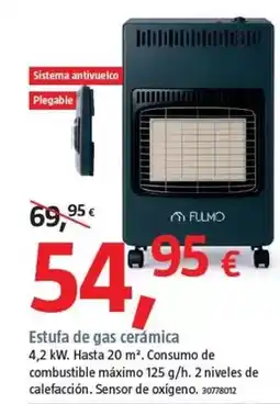 Bauhaus Fulmo - estufa de gas ceramica oferta