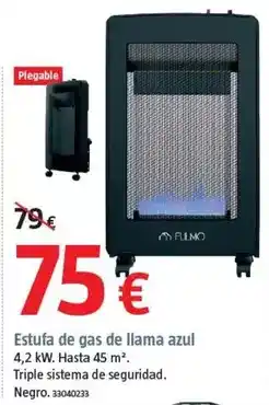 Bauhaus Fulmo - estufa de gas de llama azul oferta