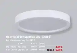 Bauhaus Downlight de superficie led 'idun-e' oferta
