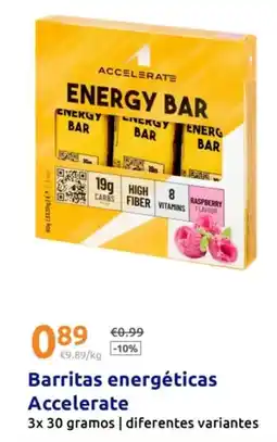 Action Accelerate - barritas energéticas oferta