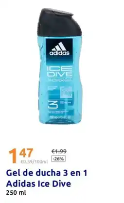 Action Adidas - gel de ducha 3 en 1 ice dive oferta