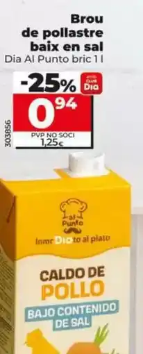 Dia Dia al punto - caldo de pollo bajo en sal brik 1 l oferta