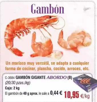 Abordo - gambón gigante abordo