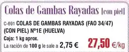 Abordo Colas de gambas rayadas oferta