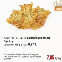 Abordo Premium - tortillitas de camaron oferta