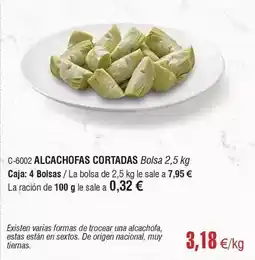 Abordo Origen - alcachofas cortadas oferta