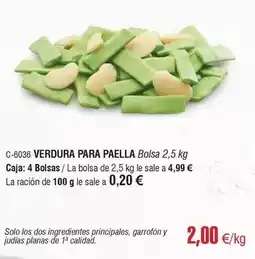 Abordo Solo - verdura para paella oferta