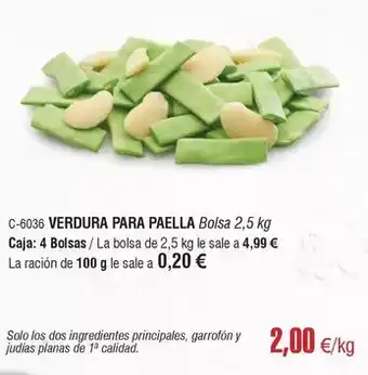 Abordo Solo - verdura para paella oferta