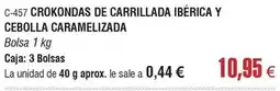 Abordo Crokondas de carrillada iberica y cebolla caramelizada oferta
