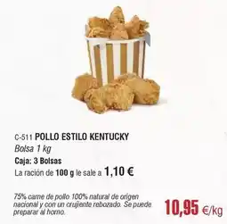 Abordo Origen - pollo estilo kentucky oferta