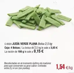 Abordo Momento - judia verde plana oferta