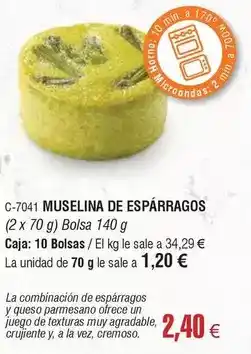 Abordo Muselina de esparragos oferta