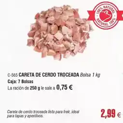 Abordo Natur - careta de cerdo troceada oferta