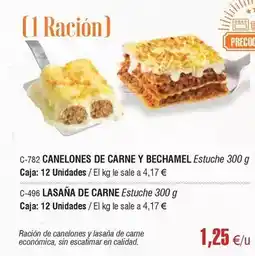 Abordo Canelones de carne y bechamel oferta
