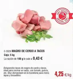 Abordo Ideal - magro de cerdo a tacos oferta