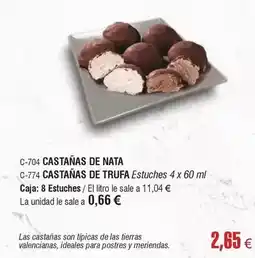 Abordo Castanas de nata oferta