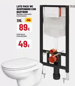Brico Depôt Universal - lote pack wc suspendido con bastidor oferta