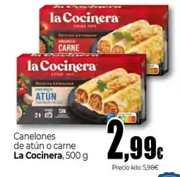 Unide Supermercados LA COCINERA Canelones de atún o carne oferta