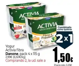 Unide Supermercados DANONE Yogur Activia fibra oferta