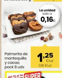 Autoservicios Familia Palmerita de mantequilla y cacao oferta