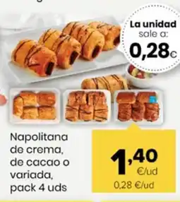 Autoservicios Familia Napolitana de crema, de cacao o variada oferta