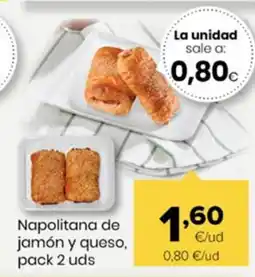 Autoservicios Familia Napolitana de jamón y queso oferta