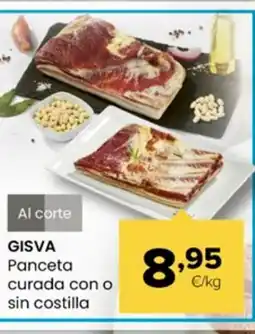 Autoservicios Familia GISVA Panceta curada con o sin costilla oferta