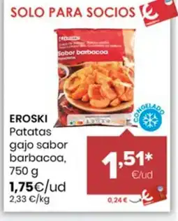 Autoservicios Familia EROSKI Patatas gajo sabor barbacoa oferta