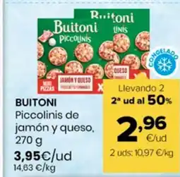 Autoservicios Familia BUITONI Piccolinis de jamón y queso oferta
