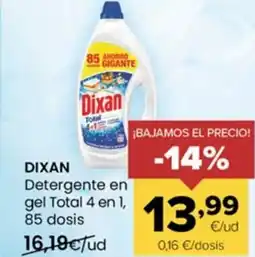Autoservicios Familia DIXAN Detergente en gel Total 4 en 1 oferta