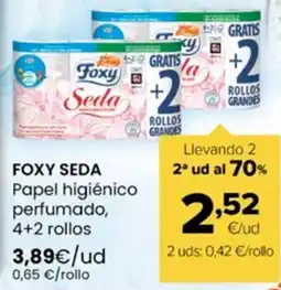 Autoservicios Familia FOXY SEDA Papel higiénico perfumado oferta