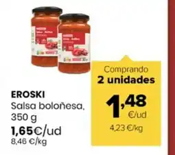 Autoservicios Familia EROSKI Salsa boloñesa oferta