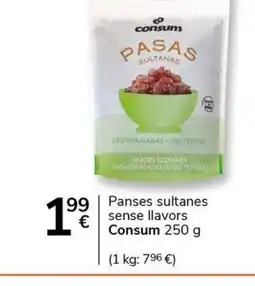 Supermercados Charter CONSUM Panses sultanes sense llavors oferta