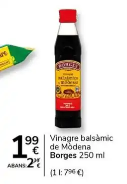 Supermercados Charter BORGES Vinagre balsàmic de Modena oferta