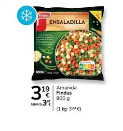 Supermercados Charter FINDUS Amanida oferta