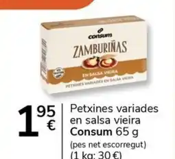 Supermercados Charter CONSUM Petxines variades en salsa vieira oferta