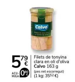 Supermercados Charter CALVO Filets de tonyina clara en oli d'oliva oferta