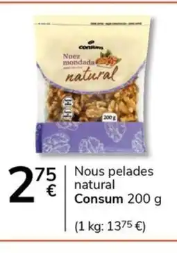 Supermercados Charter CONSUM Nous pelades natural oferta
