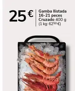 Supermercados Charter Gamba llistada 16-21 peces Cruzado oferta
