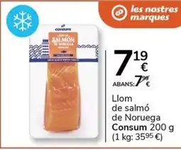 Supermercados Charter CONSUM Llom de salmó de Noruega oferta