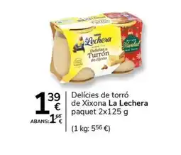 Supermercados Charter LA LECHERA Delicias Turrón de Xixona oferta