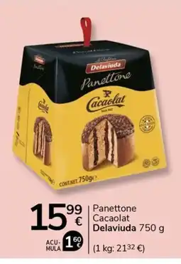 Supermercados Charter DELAVIUDA Panettone Cacaolat oferta