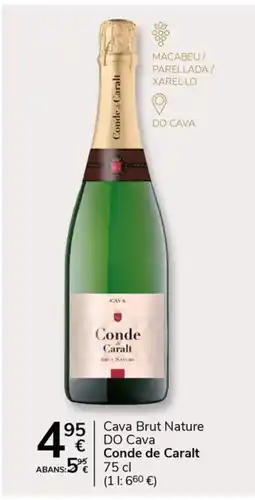 Supermercados Charter CONDE DE CARALT Cava Brut Nature DO Cava oferta