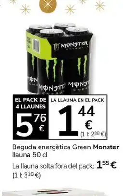 Supermercados Charter MONSTER Beguda energètica Green oferta