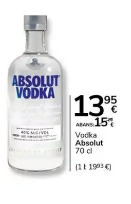 Supermercados Charter ABSOLUT VODKA oferta