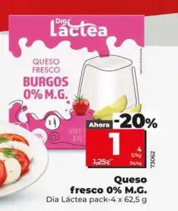 Dia DIA LÁCTEA Queso fresco 0% M.G. oferta