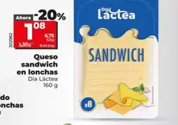 Dia DIA LÁCTEA Queso sandwich en lonchas oferta