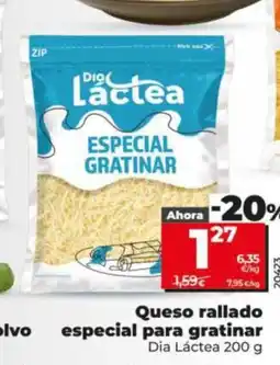 Dia DIA LÁCTEA Queso rallado especial para gratinar oferta