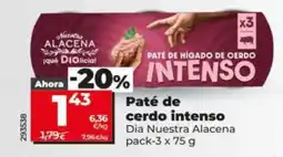 Dia DIA NUESTRA ALACENA Paté de cerdo intenso oferta